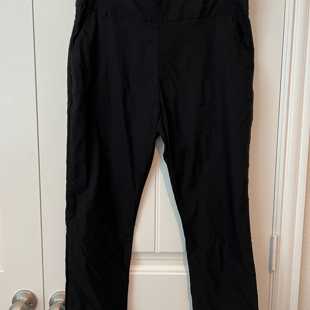 Black High-Waisted Pull-On Pants